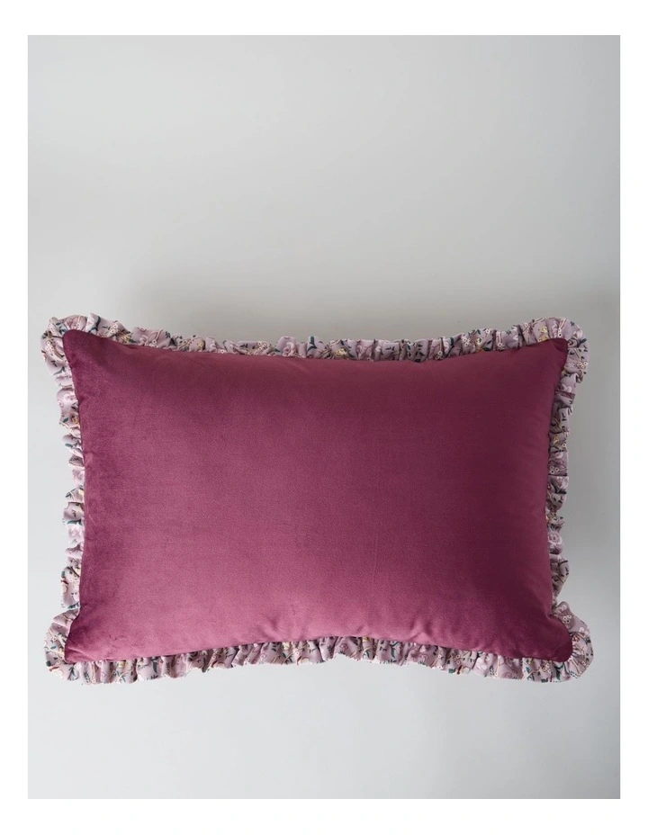 Aria Velvet Cushion in Wine image 2