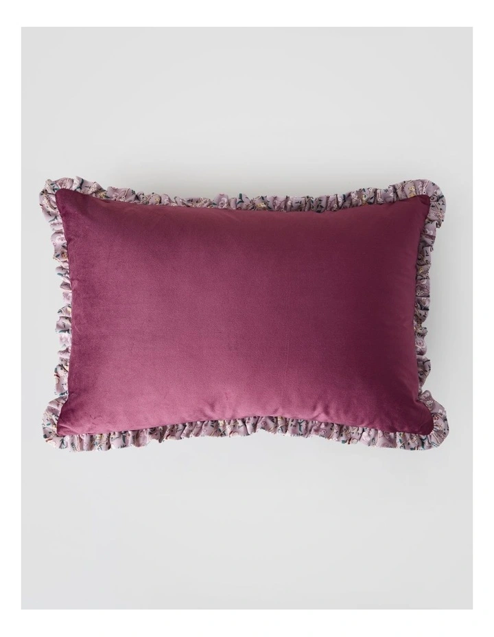 Aria Velvet Cushion in Wine image 3