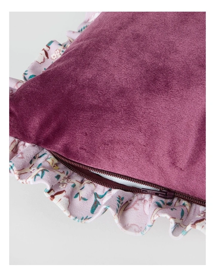 Aria Velvet Cushion in Wine image 4