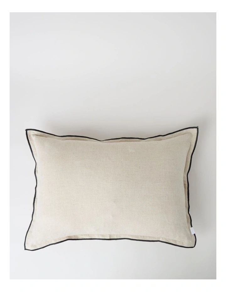 Contrast Linen Cushion in Natural image 1