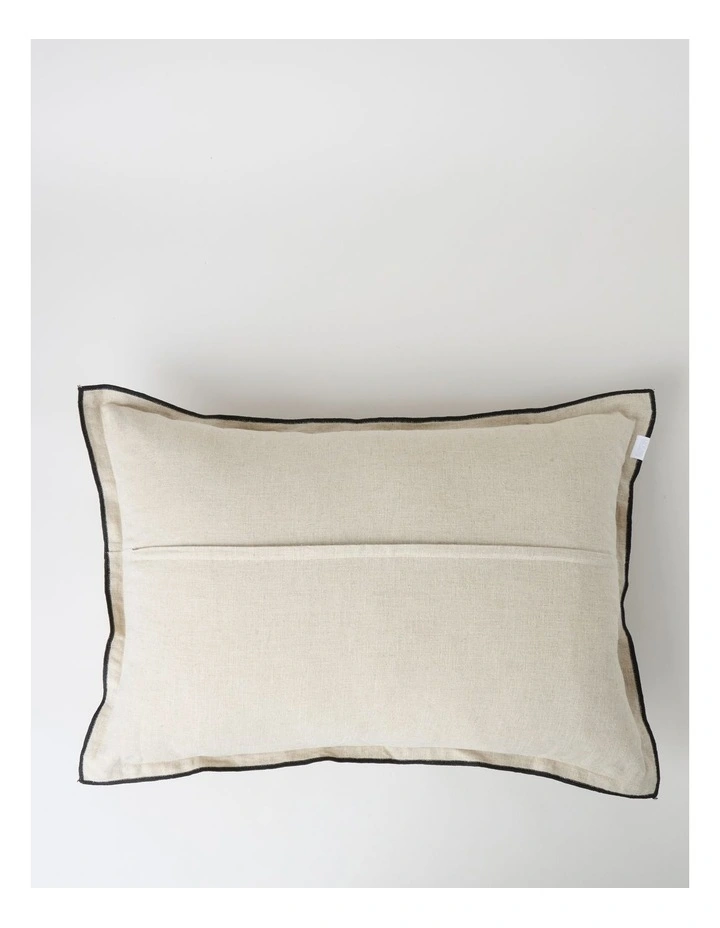 Contrast Linen Cushion in Natural image 2