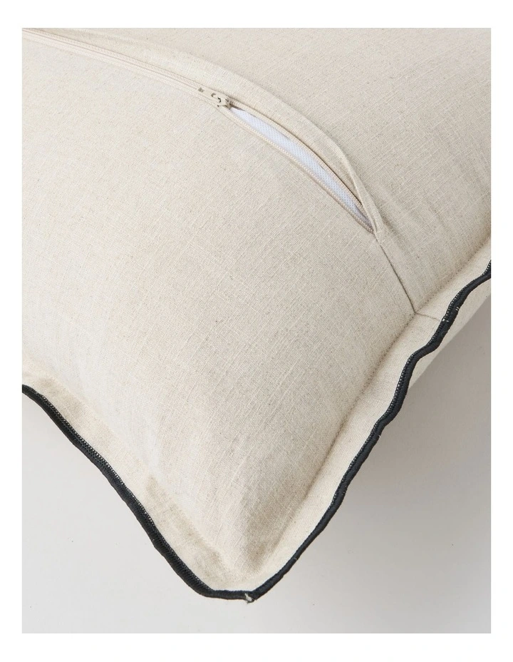 Contrast Linen Cushion in Natural image 5