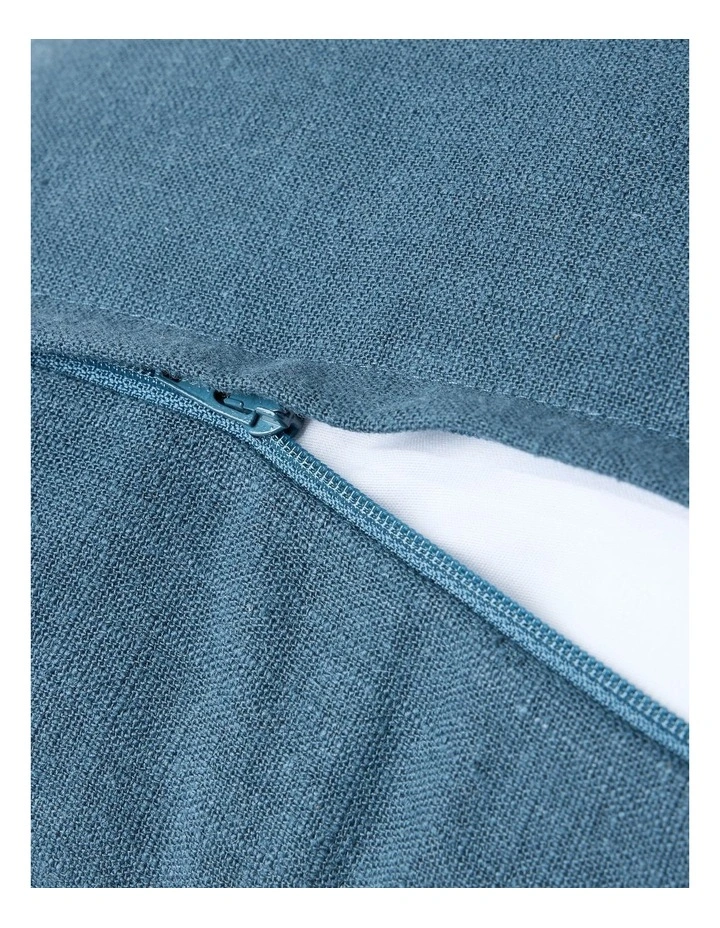 Contrast Linen Cushion in Seaglass image 4