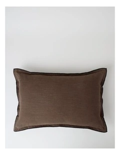 Contrast Linen Cushion in Cinnamon
