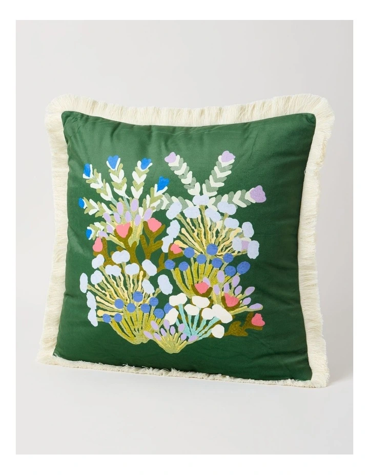 Desert Flowers Nights Cushion by Jessie Ngwarraye Ross image 1