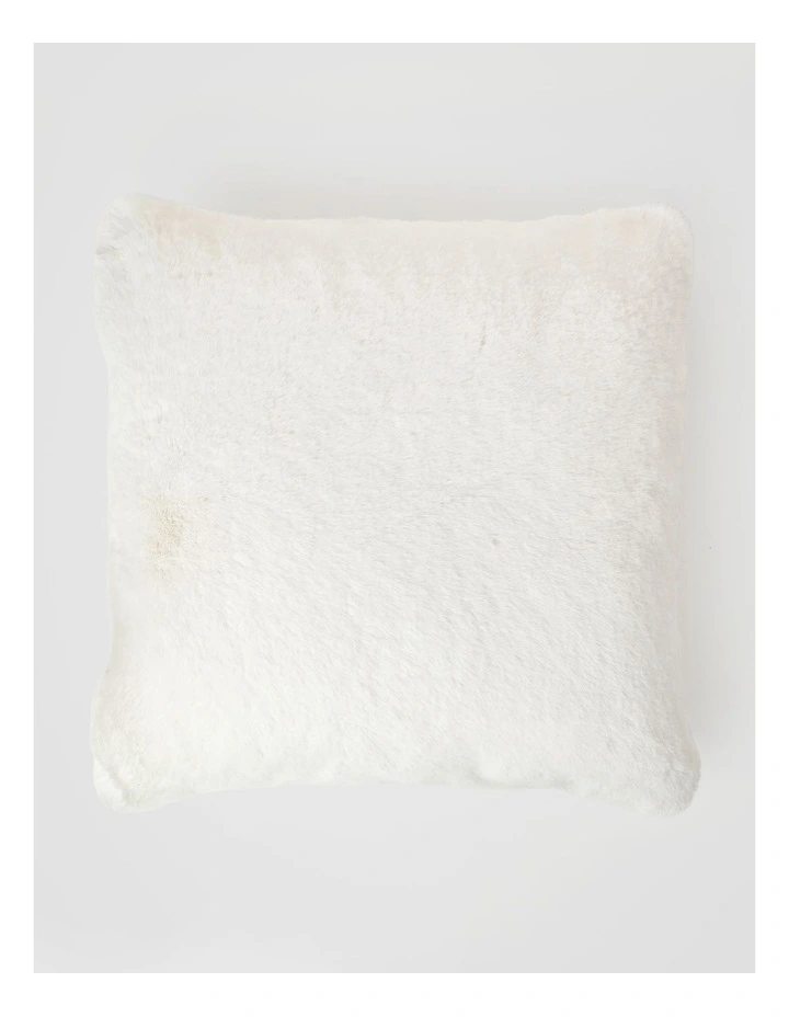Amelie Faux Fur Cushion in Creme image 1