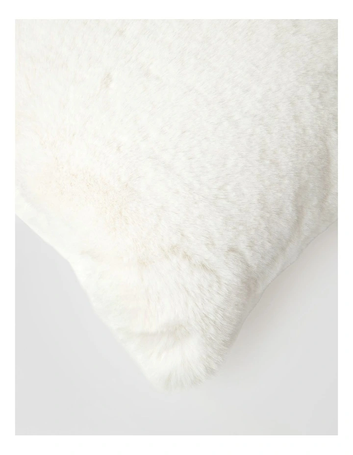 Amelie Faux Fur Cushion in Creme image 2
