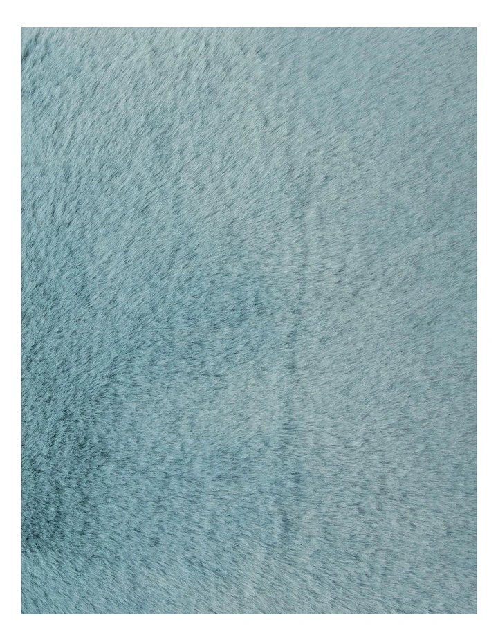 Amelie Faux Fur Cushion in Duck Egg image 4