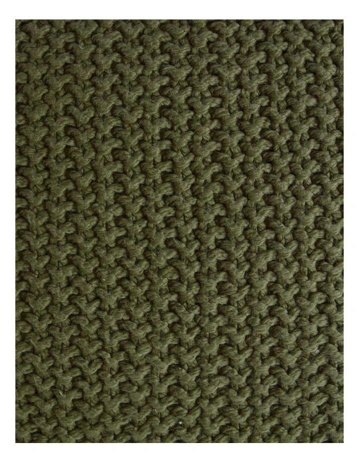 Norwood Knitted Cushion in Olive image 3