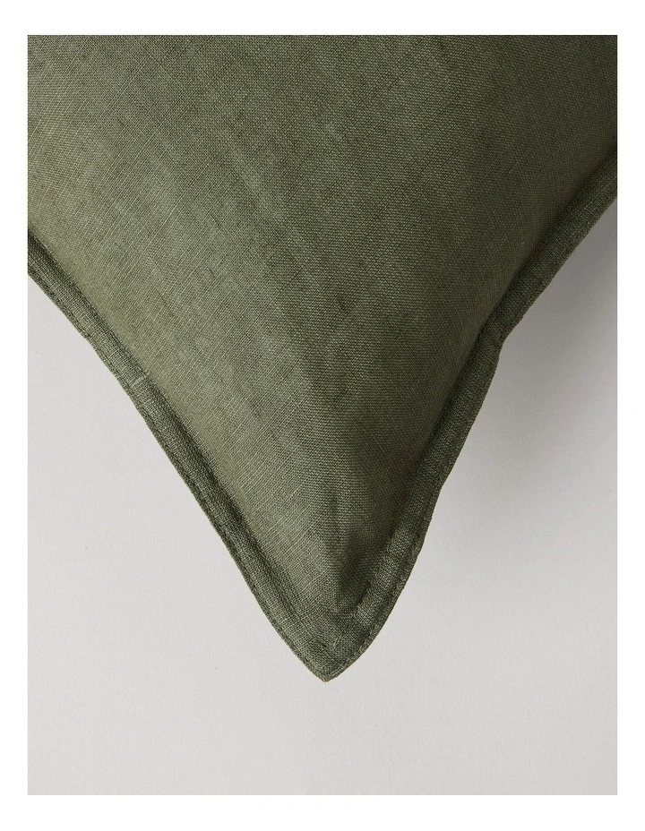 Sandy Cape Linen Cushion in Olive image 4