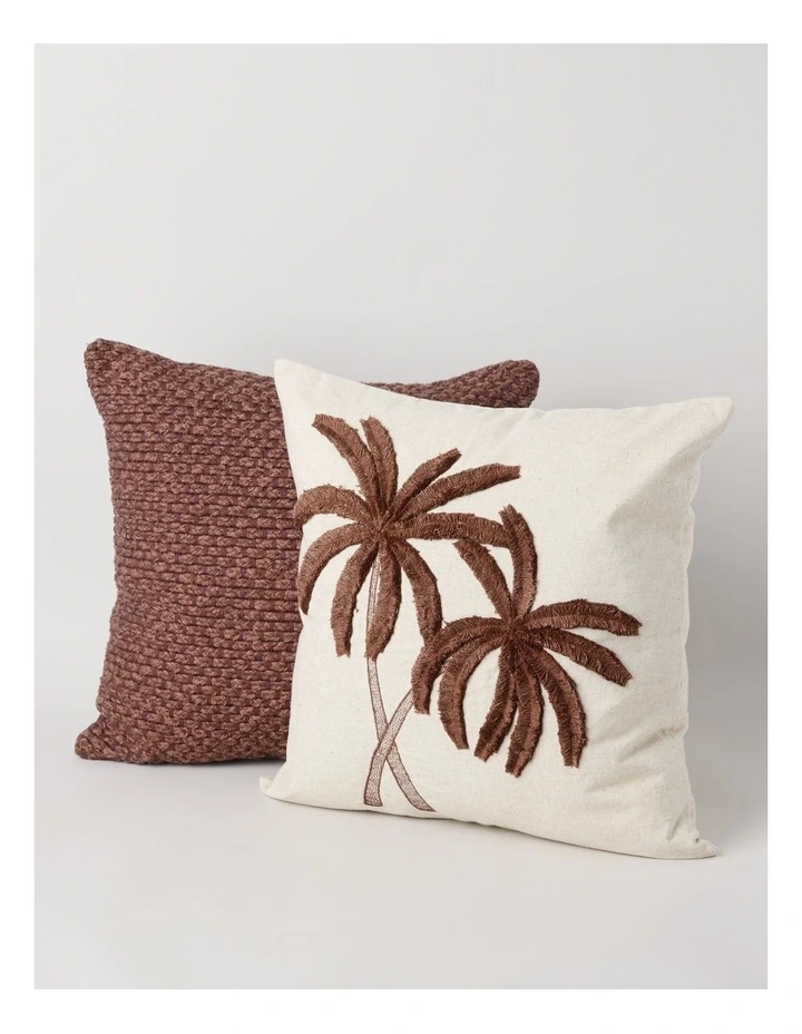Palm Beach Cushion in Chocolate image 2