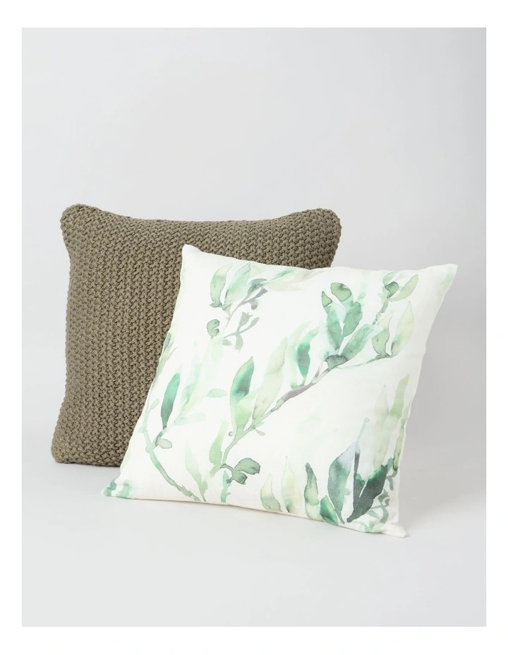 Warburton Cushion in Green Native Leaf Print image 2