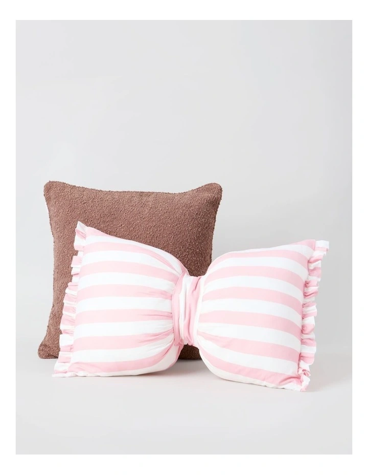 Bow Cushion in Pink image 4