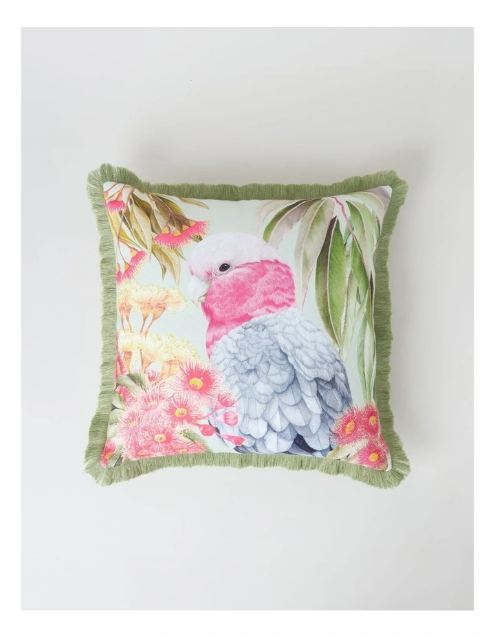 Flowering Gum Galah Cushion in Sage image 1