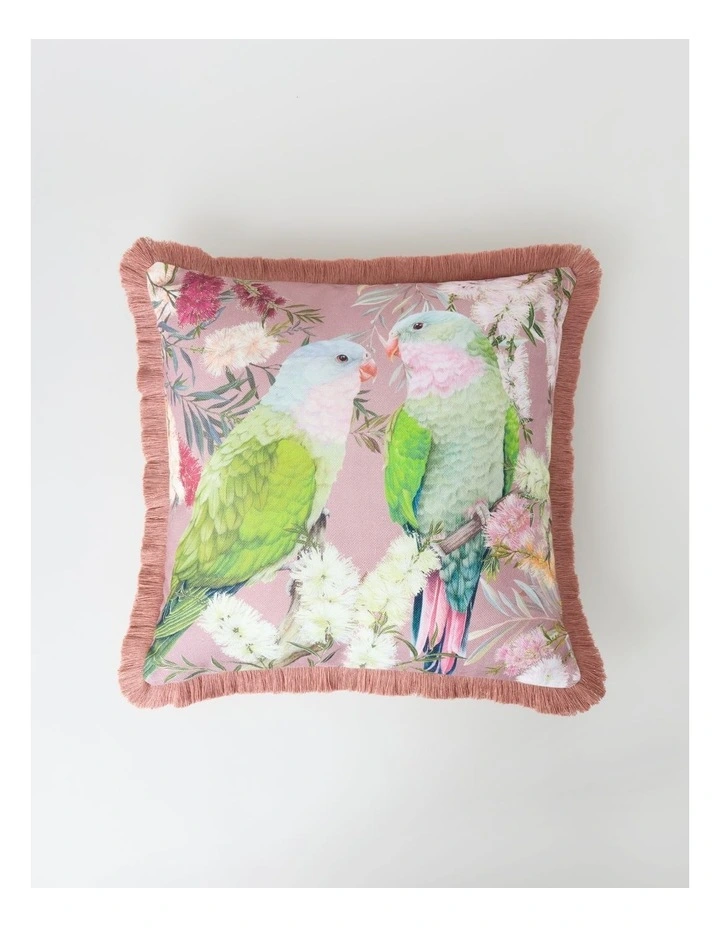Princess Parrot Cushion in Soft Plum image 1