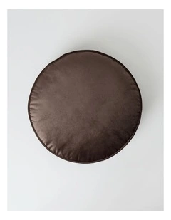 Riley Velvet Cushion in Chocolate