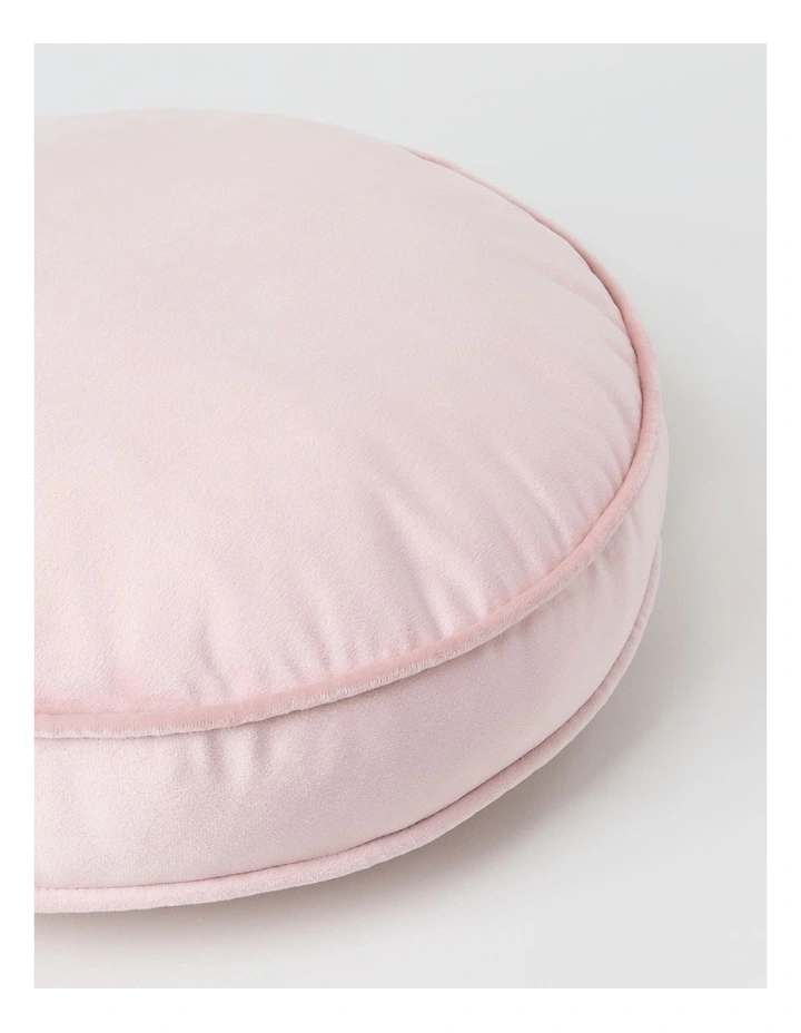 Riley Velvet Cushion in Pink image 2