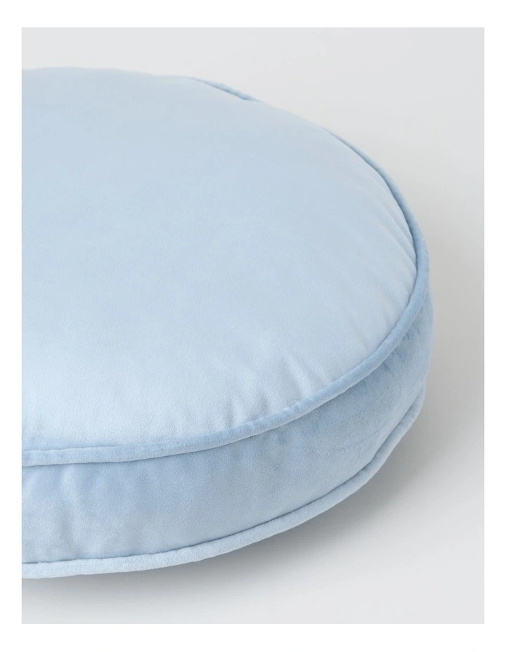 Riley Velvet Cushion in Blue image 2