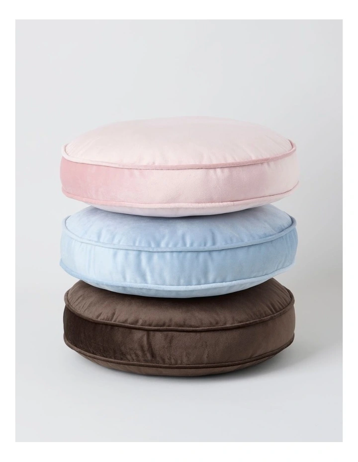 Riley Velvet Cushion in Blue image 3