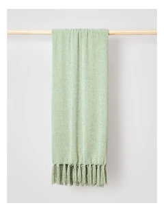 Valerie Velvet Chenille Throw in Sage