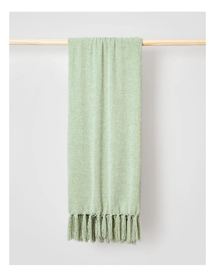 Valerie Velvet Chenille Throw in Sage image 1