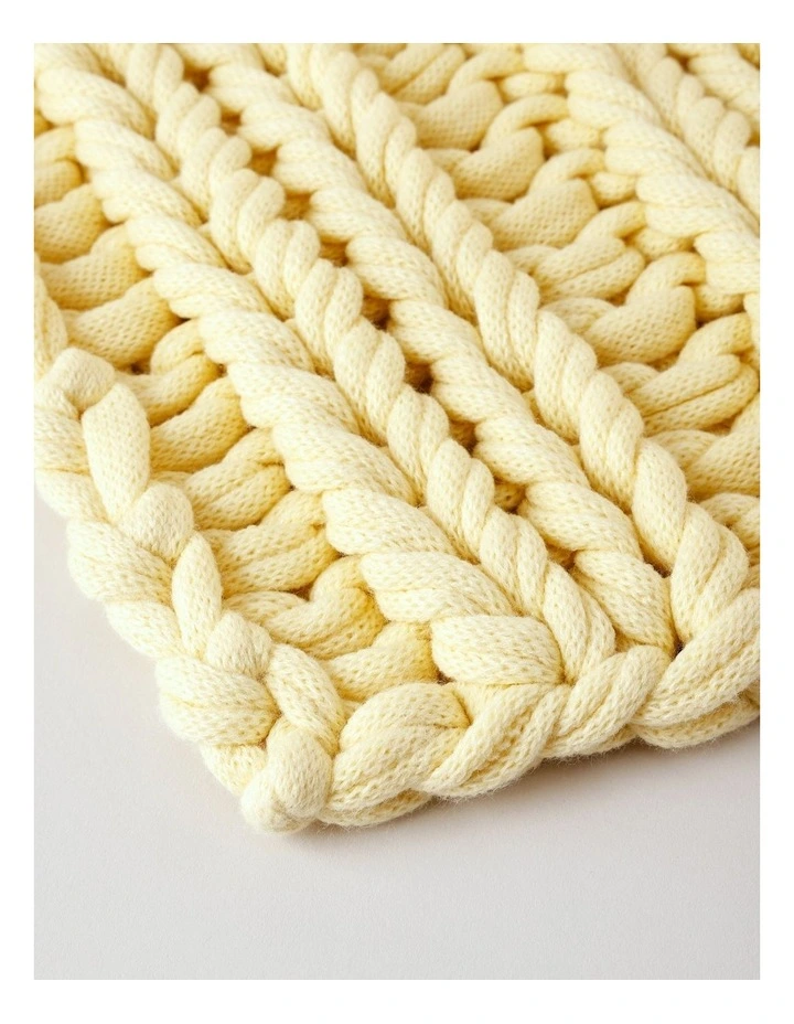 Chunky Knit Throw in Butter image 4