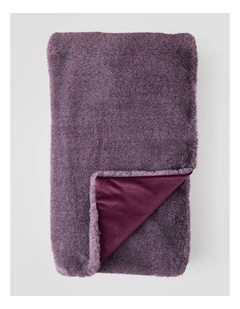 Faith Faux Fur Throw in Berry