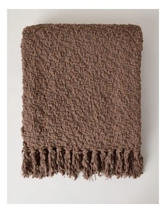 Boucle Throw in Chocolate