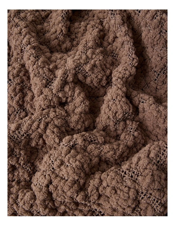 Boucle Throw in Chocolate image 4
