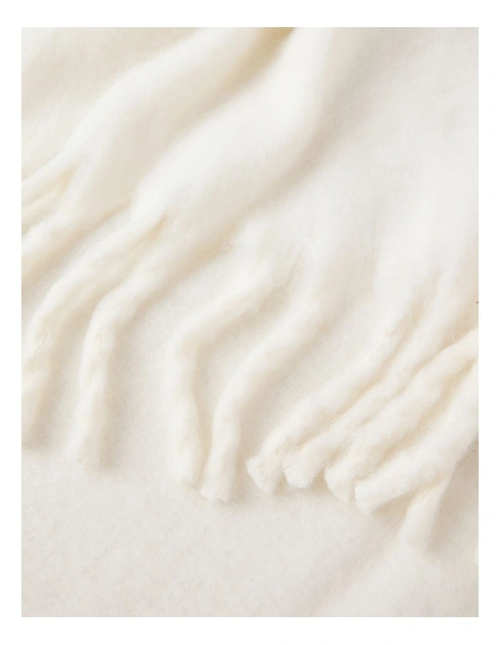 Faux Mohair Throw in Coconut Milk image 4