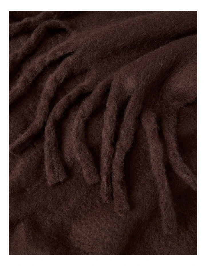 Vue Faux Mohair Throw in Chocolate image 4