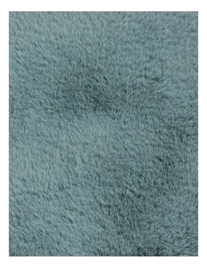 Amelie Faux Fur Throw in Duck Egg image 3