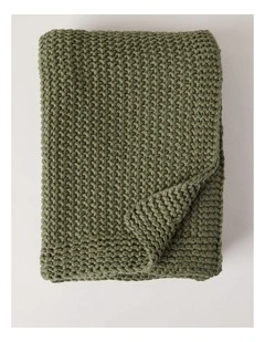 Norwood Knitted Throw in Olive