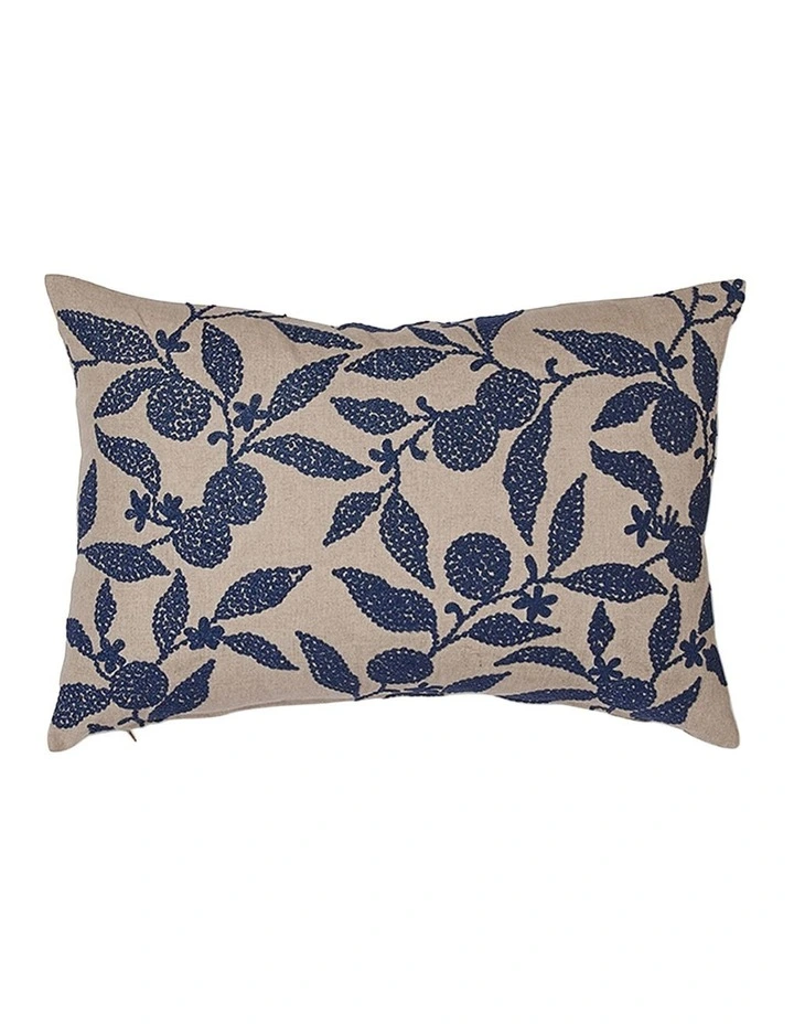 Olena Linen Cushion 40x60cm in Blue image 1