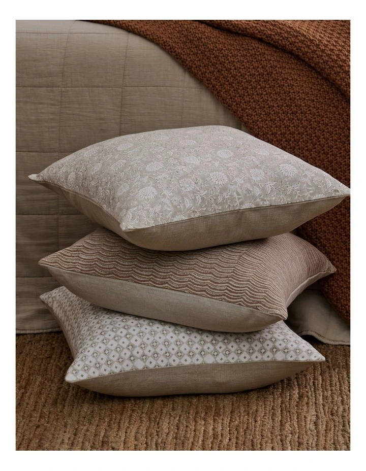 Neera Scallop Cushion 50x50cm in Rust image 3