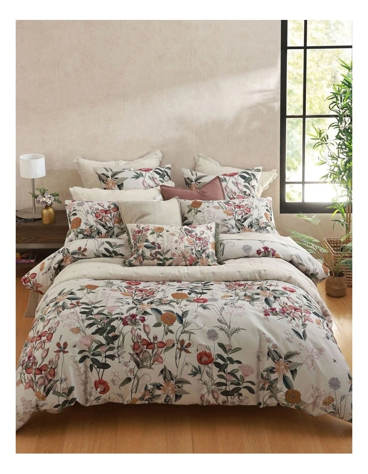 Calloway Quilt Cover Set in Ivory image 1
