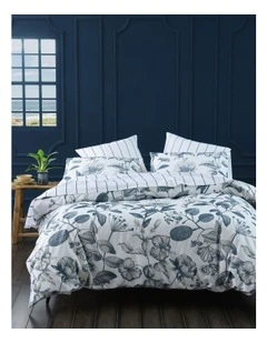 Pure Botanical Quilt Cover Set in Bluestone