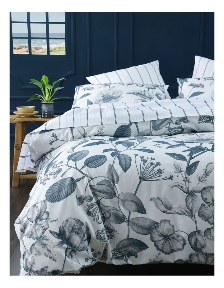 Pure Botanical Quilt Cover Set in Bluestone image 2