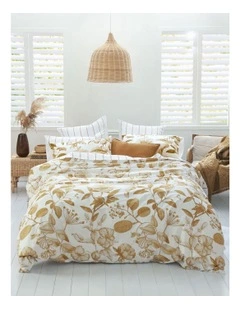 Pure Botanical Quilt Cover Set in Ochre