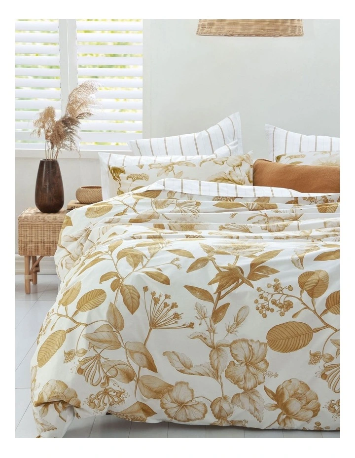 Pure Botanical Quilt Cover Set in Ochre image 2