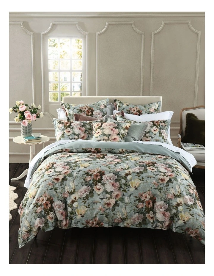 Odile Cotton Sateen Quilt Cover Set 300TC in Multi image 1