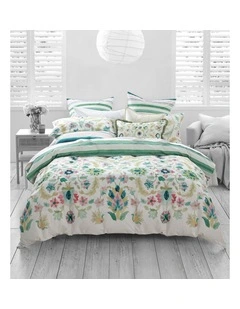 Freya Cotton Percale Quilt Cover Set In Multi
