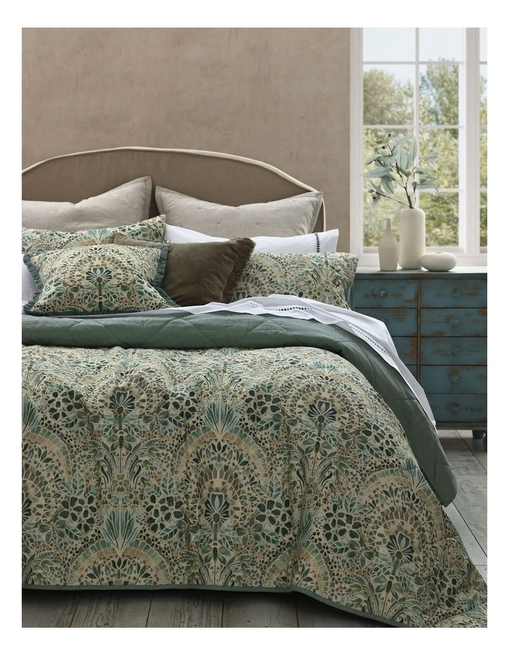 Andora Cotton Linen Bedcover Set in Multi image 3