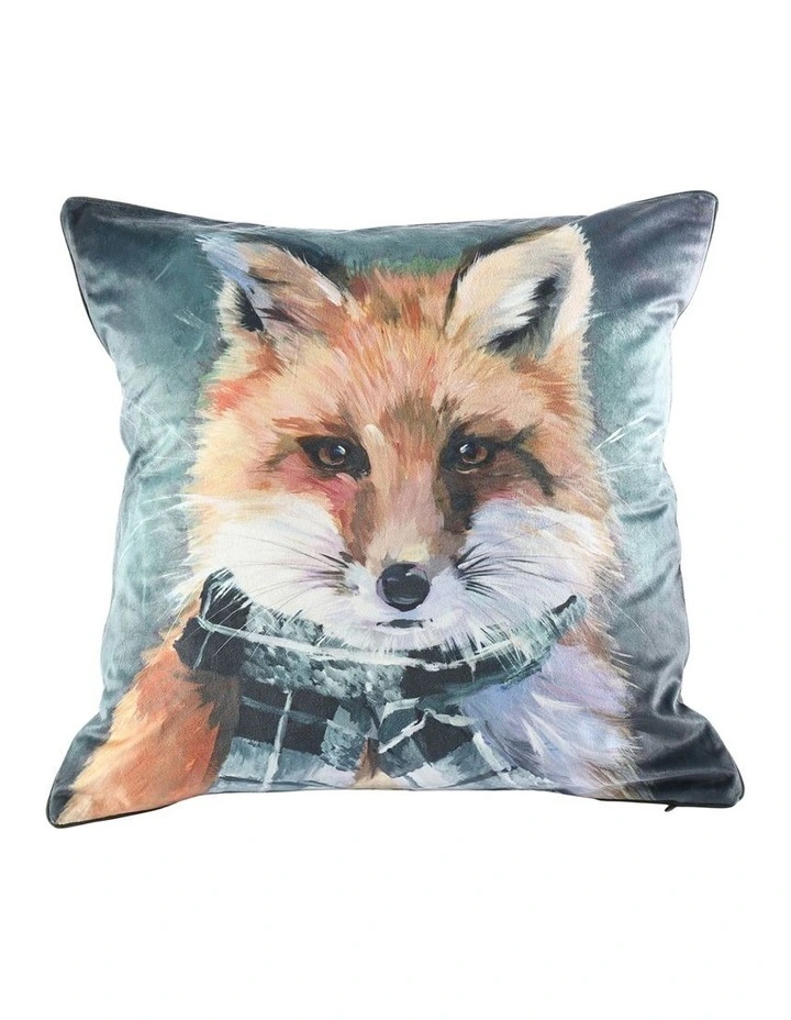 Pawtrait Velvet Cushion 50x50cm in Silverfox image 1