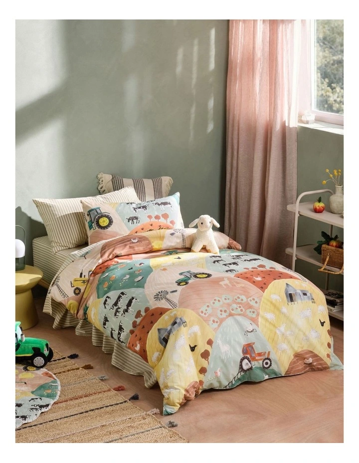 Sunset Harvest Quilt Cover Set in Rust image 1