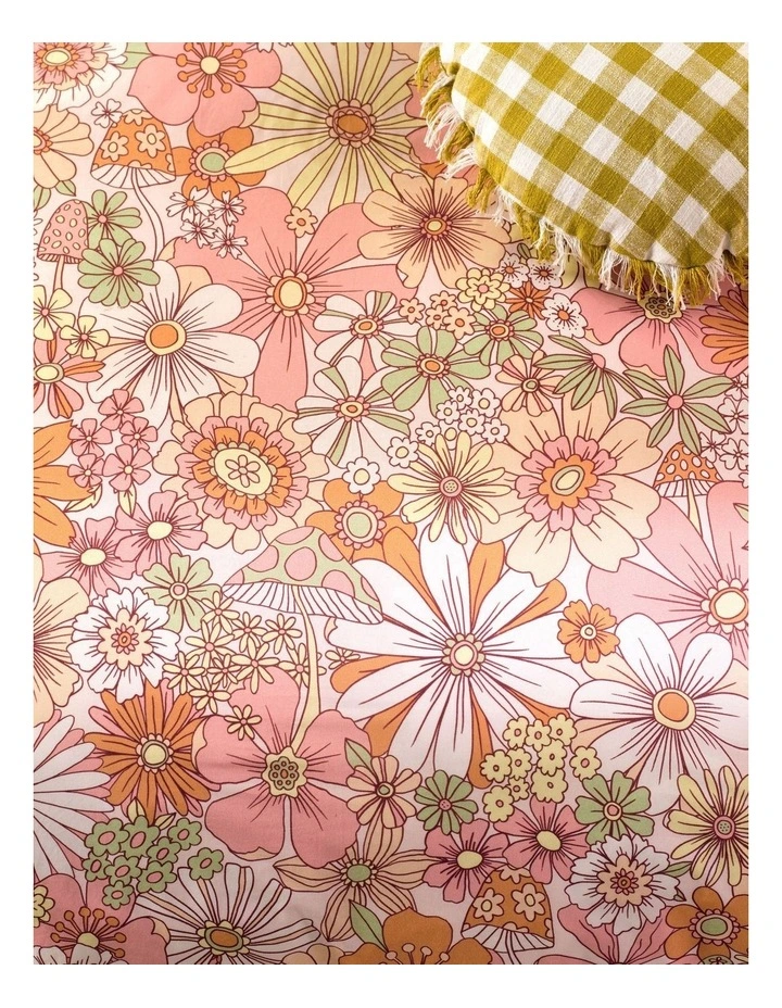 Linen House Kids Flower Power Quilt Cover Set In Multi MYER