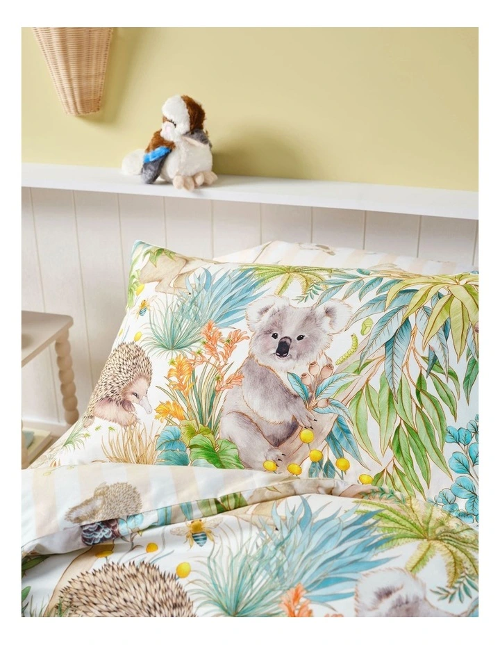 Linen House Kids Gum Leaf Gully Quilt Cover Set In Green image 5
