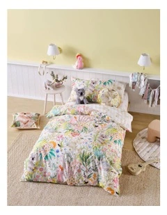 Linen House Kids Bush Folk Quilt Cover Set In Pink
