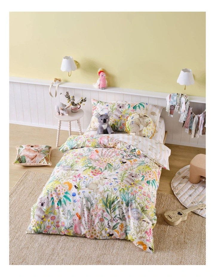 Linen House Kids Bush Folk Quilt Cover Set In Pink image 1