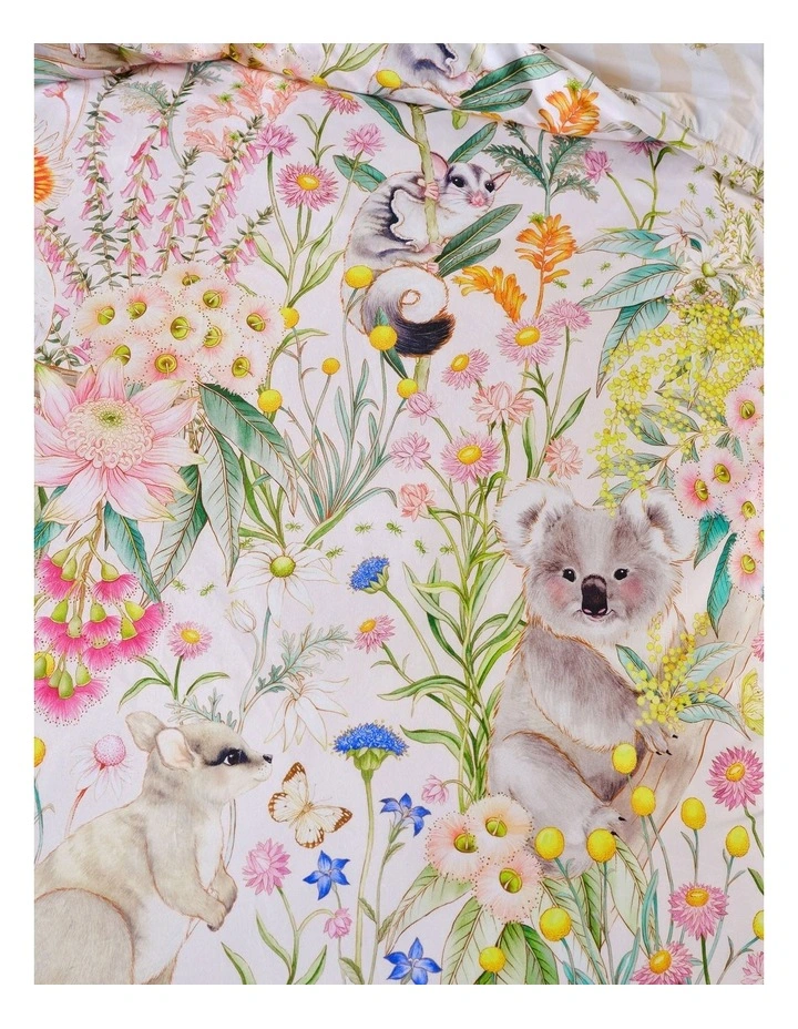 Linen House Kids Bush Folk Quilt Cover Set In Pink image 2